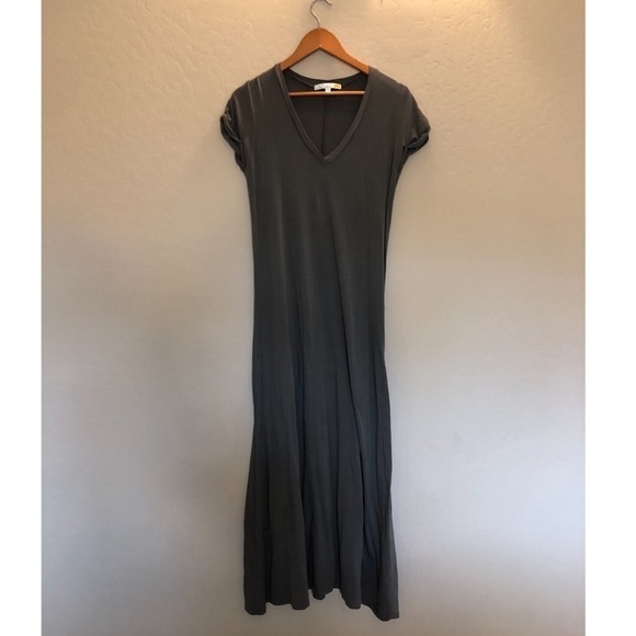 C & C California Harmony V-Neck Maxi Trapeze Dress - Picture 3 of 7